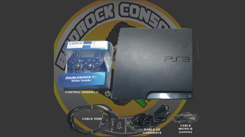 Playstation 3 Slim 160 Gb Hen Completo Con Cables Y Control