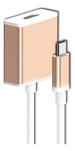 Adaptador Usb Tipo C A Hdmi Le-a400 Color Dorado