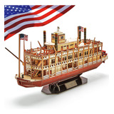 Puzzle 3d Cubicfun Barco Mississippi Steamboat, 142 Piezas