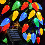 Luces Solares C6 Multicolor De Navidad Para Exteriores, Impe