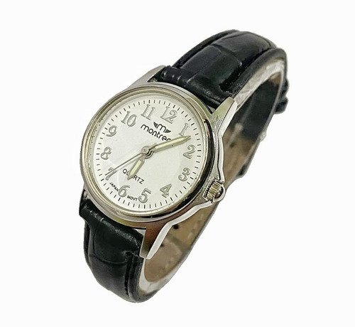 Reloj Montreal Mujer Md Malla De Cuero C/ Estuche