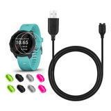 Cargador Usb Para Reloj  Garmin Forerunner 245 + 2 Protectores De Pantalla