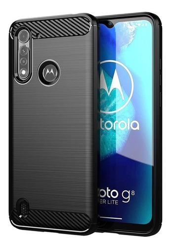 Funda Carbono Rugged Para Motorola Moto G8 Power Lite