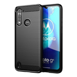 Funda Carbono Rugged Para Motorola Moto G8 Power Lite
