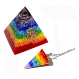 Piramide Orgon 7 Chakras Orgonita Energetica Tarot + Pendulo