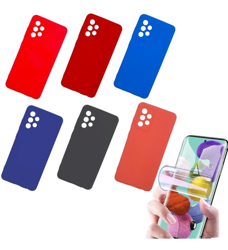 Funda De Silicona Con Felpa + Hidrogel Para Samsung A52