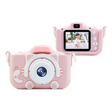 Câmera Infantil Criança Digital Fotográfica Fotografa Filma Cor Rosa