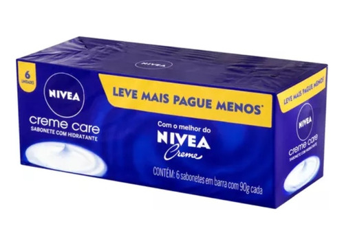 Sabonete Nivea Creme Care Hidratante 06unid Barra 90g Nivea