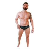 Pack X2 Slip Hombre Algodon Rayado Refuerzo Toalla Macys 311