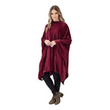 Poncho De Manta Soft Fleece Plush Quente  Microfibra