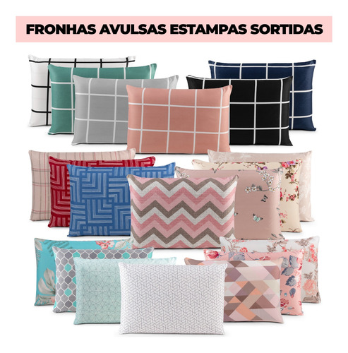 Kit 02 Fronhas (01 Par) 200 Fios 50cm X 70cm Toque Aveludado