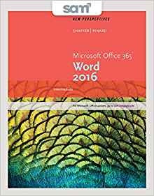 Bundle New Perspectives Microsoft Office 365  Y  Word 2016 I