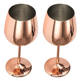 2x Copa De Vino Metal Complimentos Conveniente For Uso