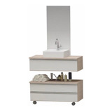 Vanitory Moderno Mueble Para Baño Espejo Organizador Vm-218