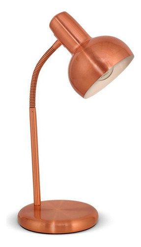 Lámpara De Escritorio Velador Melo Flexible Cromo/cobre/plat