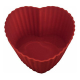 Forma Cupcake Coracao Silicone 6 Peças Ref 19350 Yazi