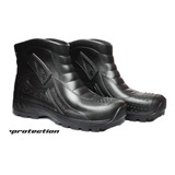 Botas Moto Mujer Impermeables Pvc Suela Cordon 