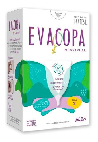 Evacopa Copa Copita Menstrual Reutilizable Ecológica+bolsita