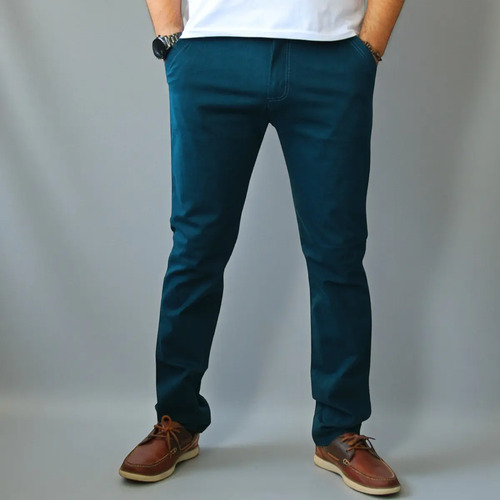 Pantalon Recto De Gabardina Stretch John Silver Para Hombre | Envío gratis