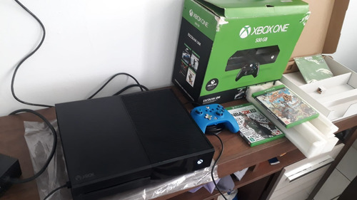 Xbox One Fat. + 1 Controle Novo E 2 Jogos Completo