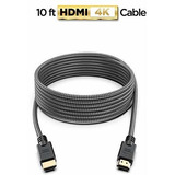 Cable Hdmi Powerbear 4k De 10 Pies | Conectores De Nylon Tre