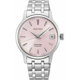 Presage Automatic Ladies Cocktail 'pink Lady' Steel Watch Sr