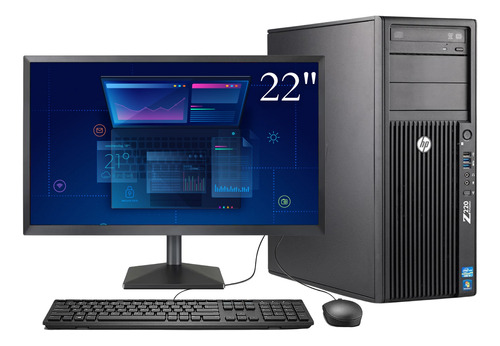 Computadora Core I7 Hp Z220 8gb -500gb Hdd, Monitor 22 Wide