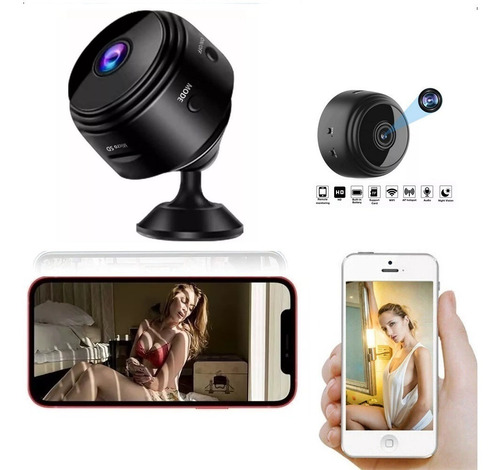Mini Câmera Full 1080p Ir Ip Wifi Filma Escuro Sem Fio Espia