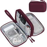 Organizador Electronico Para Viaje Rojo Vino