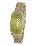 Relogio Lince Feminino Digital Ldg4641l Dourado Led Touch