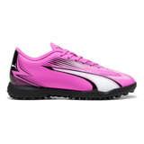 Botines Puma Ultra Play Tt Jr Niños Fútbol Rosa