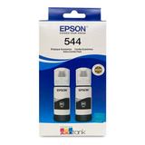 Dual Pack Bote De Tinta Original Epson T544  Negro Ecotank 