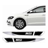 Aplique Adesivo Lateral Volkswagen Polo Msi Cromado Res44