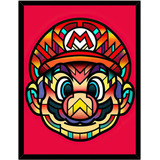 Cuadro Decorativo Mario Bros Abstracto Medidas 30x40 Cm