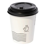 Vaso Polipapel Blanco 12 Oz Con Tapa 50 Unidades Para Cafe