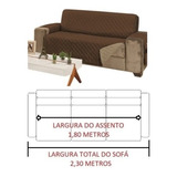 Capa Protetora De Sofa C\bolso 3 Lugares King 1.80m Assento 