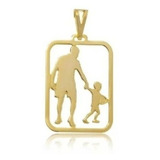 Pingente Masculino Pai E Filho Banhado A Ouro 18k