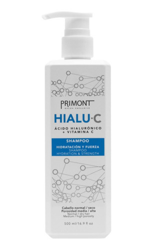 Primont Shampoo Hialu C Acido Hialuronico + Vit C X 500 Ml