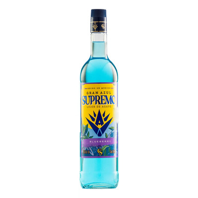 Licor De Agave Gran Azul Supremo Blueberry 1000 Ml | MercadoLibre