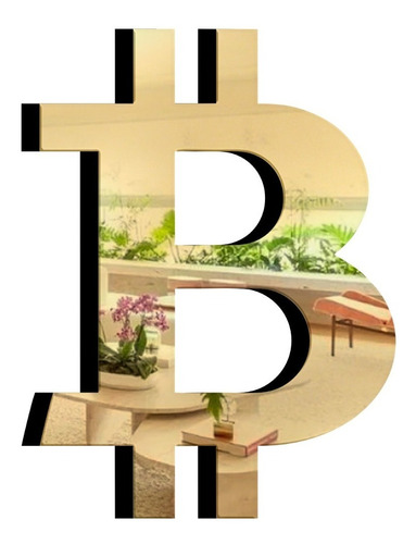 Enfeite De Mesa Criptomoeda Decorativa Bitcoin Simples 10cm