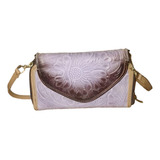 Bolso Carteron De Piel Estilo Artesanal Tipo Cincelado