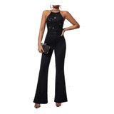 Entero Jumpsuit Mono Negro Fiesta  El 33