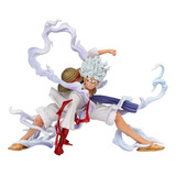 One Piece Nika Luffy Gear 5 Sun God Acción Figura Juguete A