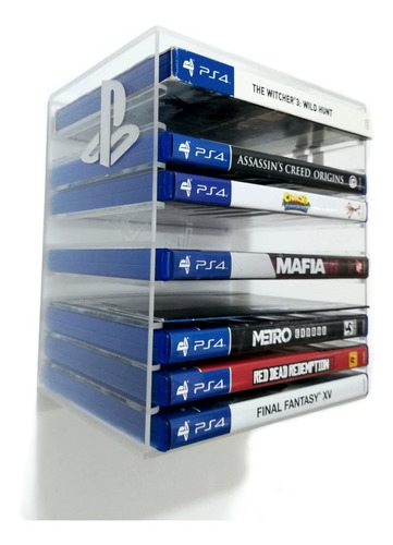 Soporte Base Pared Repisa  Para 10 Juegos Ps3, Ps4, Xbox One