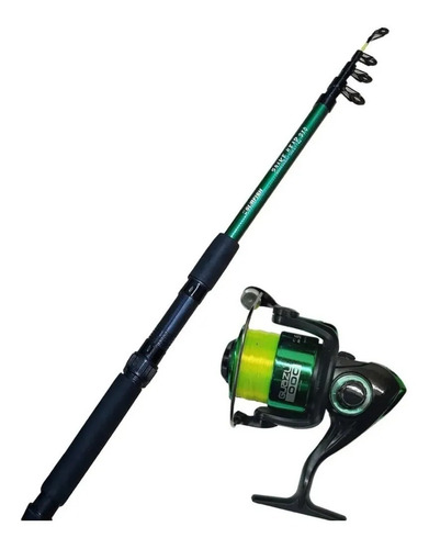 Combo De Pesca Caña Surfish Snake 3m + Reel Guazu 4000 Nylon