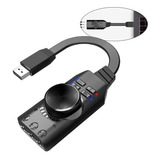 Tarjeta De Sonido Usb 7.1 Gamer  Pc Mak Linux 24 Bit