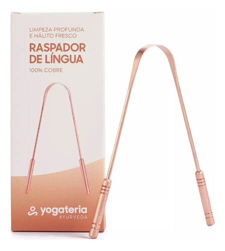 Raspador Limpador De Língua Ayurveda De Cobre Puro 100%