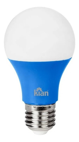 Kit 2 Lâmpadas Led Color Bulbo A60 7w Azul E27 Bivolt Kian