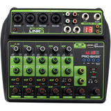 Mixer De Som 8 Canais Studio Link 8 Probass Usb Pc Bluetooth