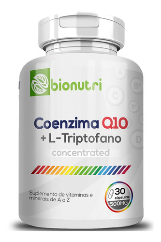 Coenzima Q10 Com Triptofano Concentrated 30 Cápsulas 500mg Sabor Natural